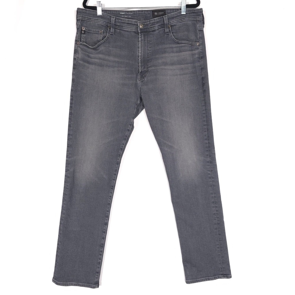 AG ADRIANO GOLDSCHMIED Men Jeans 38x32 FABRIC MADE IN ITALY EVERETT SlimStraight